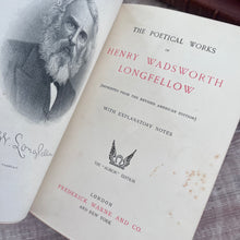 Load image into Gallery viewer, The Poetical Works of Longfellow; Beautiful Full Calf Leather Book