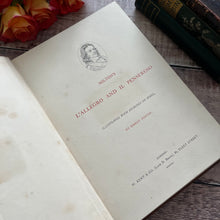 Load image into Gallery viewer, 1860 Milton's L'Allegro And Il Penseroso Illustrated by Birket Foster Victorian Book