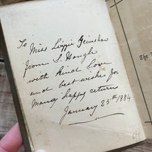 Load image into Gallery viewer, 1883 The Longfellow Birthday Book Pretty Victorian Pocket Book with Floral Binding