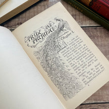 Load image into Gallery viewer, 1895 Pride and Prejudice by Jane Austen Rare Peacock Binding Very Good Condition (Et)