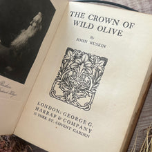 Load image into Gallery viewer, The Crown of Wild Olive by John Ruskin; Full Leather Art Nouveau Binding