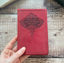 Load image into Gallery viewer, Poems of Ella Wheeler Wilcox Miniature Yapp Leather Suede Binding Antique Roses Book