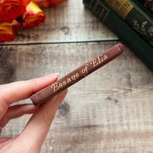 Load image into Gallery viewer, Essays of Elia Miniature Yapp Binding Full Leather Antique Book