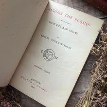 Load image into Gallery viewer, Quarter Vellum Book of Across the Plains Etc by Robert Louis Stevenson