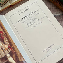 Load image into Gallery viewer, Henry VIII by Jasper Ridley; SIGNED; In Custom Full Morocco binding with Gilt