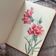 Load image into Gallery viewer, Edwardian Full Leather Book; with Original Verse, Watercolours and Drawings