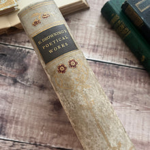 Load image into Gallery viewer, 1910 Poems of Robert Browning Quarter Bound Vellum Antique Fine Binding Book WORN