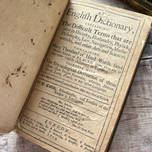 Load image into Gallery viewer, 1714 An English Dictionary; Early Georgian Book in Contemporary Quarter Leather