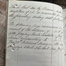 Load image into Gallery viewer, Victorian Hand Written Accounting Book with Clasp and Marbled Edges