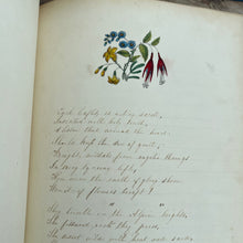 Load image into Gallery viewer, Early Victorian Full Leather Album; with Verse, Paintings and Prints