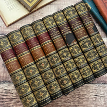 Load image into Gallery viewer, Lives of The Queens of Scotland and English Princesses Early Victorian Leather Set