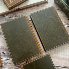 Load image into Gallery viewer, Set of 4 Antique Full Leather William Makepeace Thackeray Books with Floral Spines