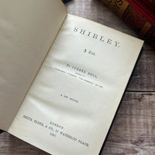 Load image into Gallery viewer, 1887 Shirley by Charlotte Bronte Half Calf Binding with Marbled Edges (Et)