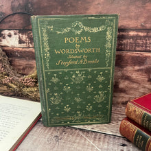 Load image into Gallery viewer, 1907 Poems by Wordsworth Pretty Floral Edwardian Binding Antique Book Poetical Works