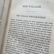 Load image into Gallery viewer, 1852 & 1856 Our Village by Miss Mary Russell Mitford; Early Victorian Two Volume Set