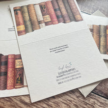 Load image into Gallery viewer, Pack of 3 Beautiful Book Spine Cards...Digital Design of Antique Books