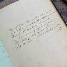 Load image into Gallery viewer, Early Victorian Manuscript Book; Full Embossed Leather with Original Verse and Printed Plates