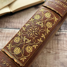 Load image into Gallery viewer, 1902 English Verse from 1250 to 1900 Half Leather Fine Binding with Floral Gilt
