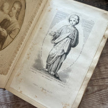 Load image into Gallery viewer, Full Leather Langage Des Fleurs; Transformed into a Scrap Book of Religious Images
