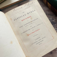 Load image into Gallery viewer, 1856 The Poetical Works (lyrical and dramatic) Of Longfellow Full Morocco Gauffered Edges
