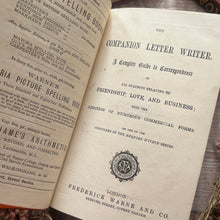 Load image into Gallery viewer, The Companion Letter Writer; Classic Victorian era Etiquette and Correspondence Guide