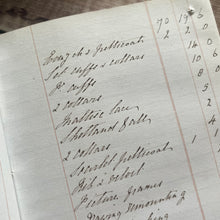 Load image into Gallery viewer, Victorian Hand Written Accounting Book with Clasp and Marbled Edges