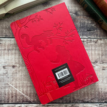 Load image into Gallery viewer, A5 Embossed Vegan Leather Notebook...Alice in Wonderland Theme