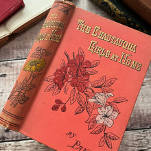 Load image into Gallery viewer, The Chautauqua Girls at Home by Pansy Beautiful Coral Pink Floral Binding