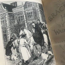 Load image into Gallery viewer, 1887 Bracebridge Hall by Washington Irving Illustrated Antique Book Half Leather Binding