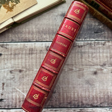 Load image into Gallery viewer, Hidden Fore-Edge Painting Faust by Goethe Full Leather Antique Book 1890 (Et)