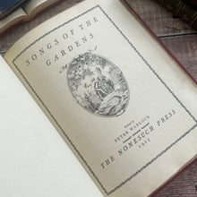 Load image into Gallery viewer, 1925 Songs of the Garden Edited by Peter Warlock; Limited Edition in Half Calf