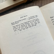 Load image into Gallery viewer, 1950 The Poetical Works of John Keats; Full Leather Vintage Book
