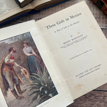 Load image into Gallery viewer, Three Girls in Mexico by Bessie Marchant Talwin Morris Style Binding Antique Book