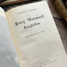 Load image into Gallery viewer, The Poetical Works of Longfellow Beautiful Quarter Vellum Binding