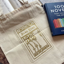 Load image into Gallery viewer, Jane Eyre Tote Bag ... Handmade and Designed on a Late Victorian Book...Charlotte Bronte