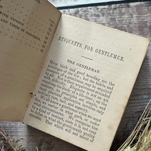Load image into Gallery viewer, 1866 Routledge's Etiquette for Gentlemen Miniature Rare Edition Pocket Book