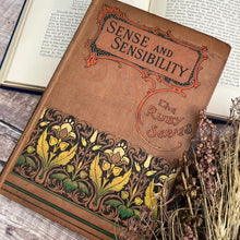 Load image into Gallery viewer, Sense and Sensibility by Jane Austen Rare Floral Art Nouveau Victorian Book