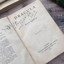 Load image into Gallery viewer, Dracula by Bram Stoker Ninth Edition Published by William Rider in 1912 Book REBACKED