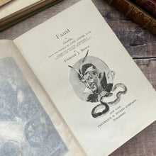 Load image into Gallery viewer, Hidden Fore-Edge Painting Faust by Goethe Full Leather Antique Book 1890 (Et)