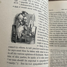 Load image into Gallery viewer, 1877 The Life of Oliver Goldsmith by Forster Two Volumes Half Leather Bindings