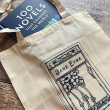 Load image into Gallery viewer, Jane Eyre Tote Bag ... Handmade and Designed on a Late Victorian Book...Charlotte Bronte