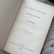 Load image into Gallery viewer, 1850 Volume II of Alton Locke by Charles Kingsley; Fine Half Leather Binding by Zaehnsdorf
