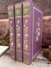 Load image into Gallery viewer, Collection of Three French Books by Comtesse de Segur; Floral Lilac Bindings 1979
