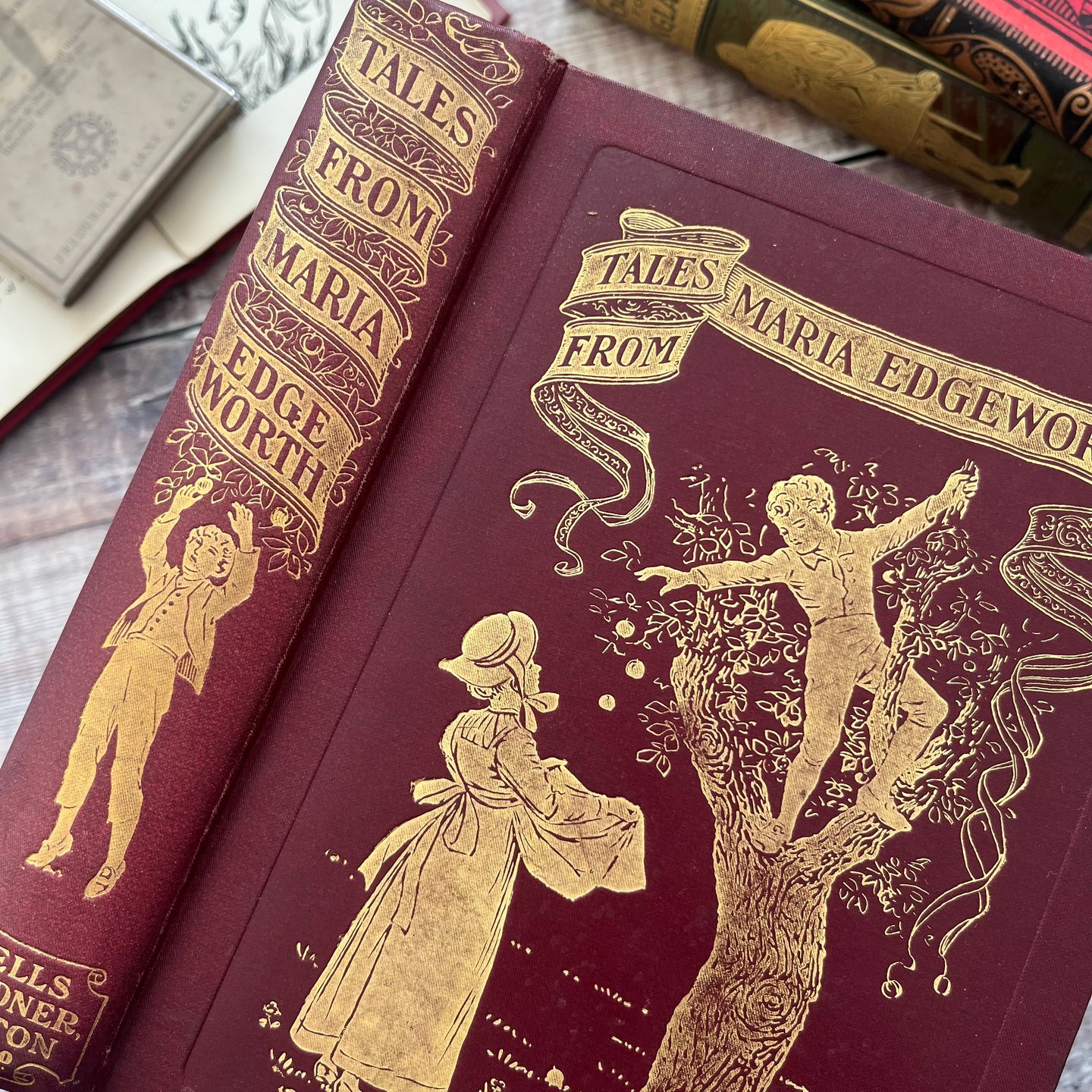 1903 Tales from Maria Edgeworth Illustrated Beautiful Cloth Binding Edwardian