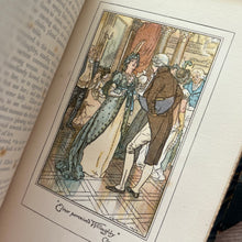 Load image into Gallery viewer, 1898 Sense and Sensibility by Jane Austen; Half Leather Binding with Colour Plates

