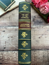 Load image into Gallery viewer, The Lady of the Camelias by Alexandre Dumas Fils; Rebound Leather Book
