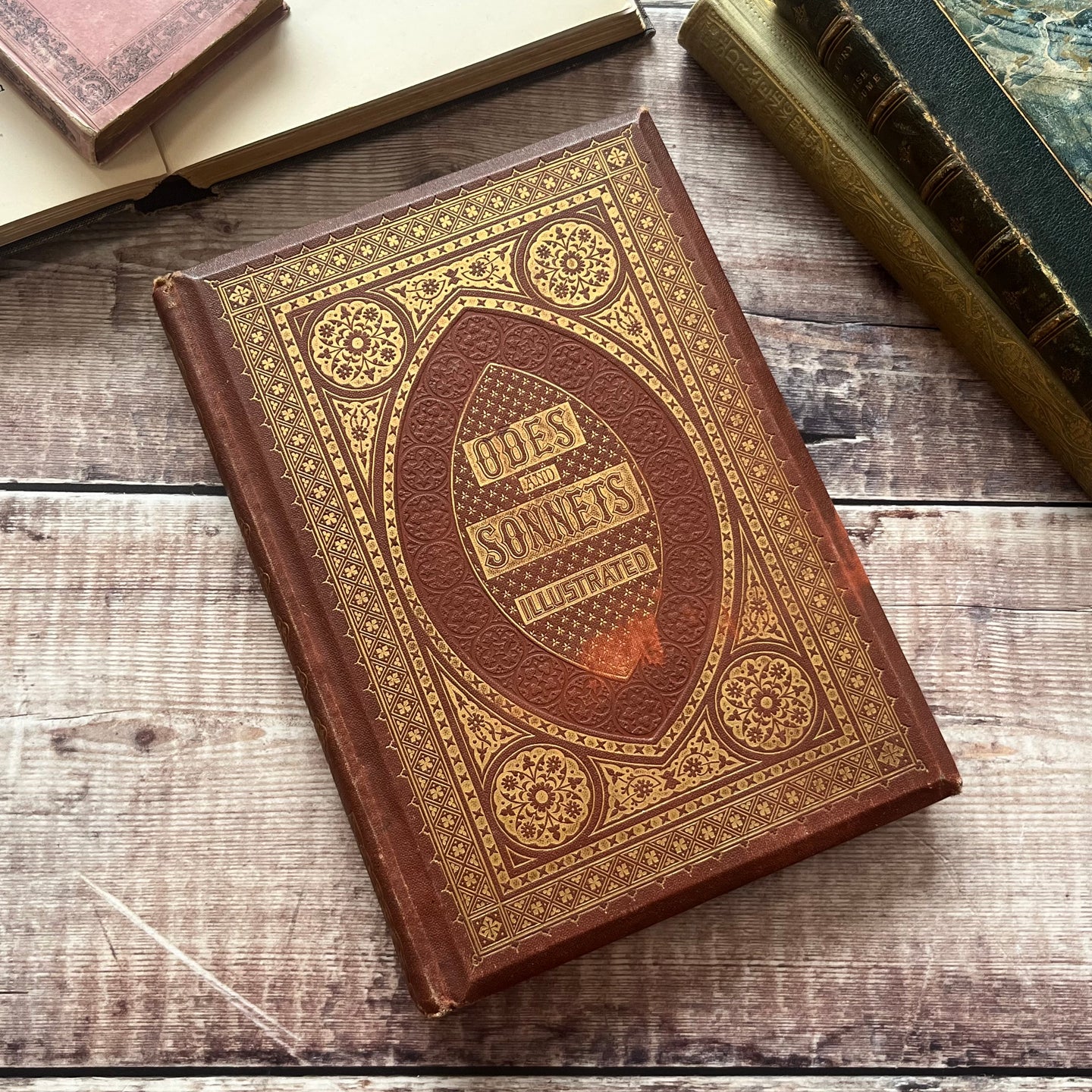 1863 Odes and Sonnets Illustrated by Birket Foster Beautiful Victorian Book