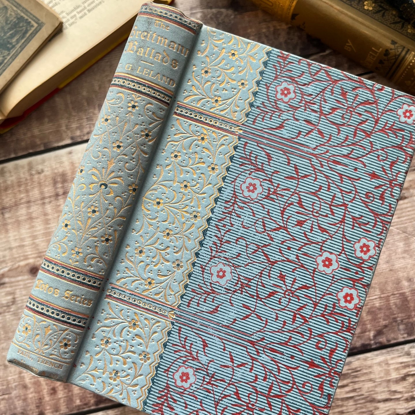 1905 The Breitmann Ballads by Charles Leland Beautiful Floral Binding Edwardian Book