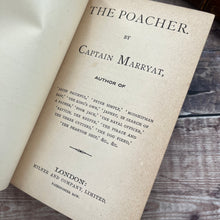 Load image into Gallery viewer, The Poacher by Captain Marryat; Beautiful Floral Binding Antique Book
