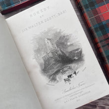 Load image into Gallery viewer, 1868 Box Set featuring the Poetry of Sir Walter Scott; Small Pocket Books in Tartan Bindings
